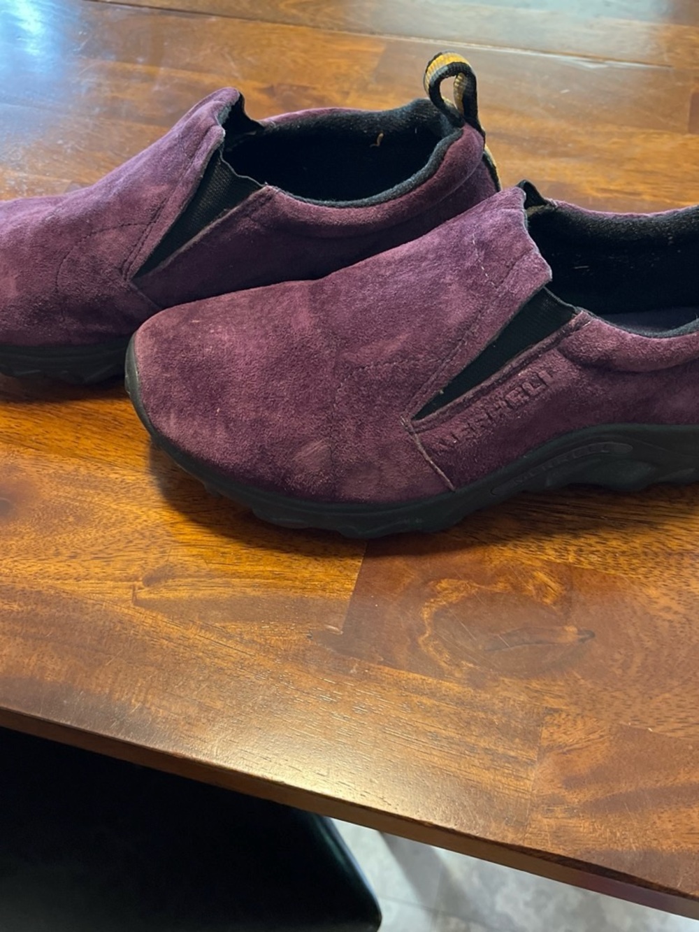 Merrell Kids Purple Suede Slip-On Sneakers